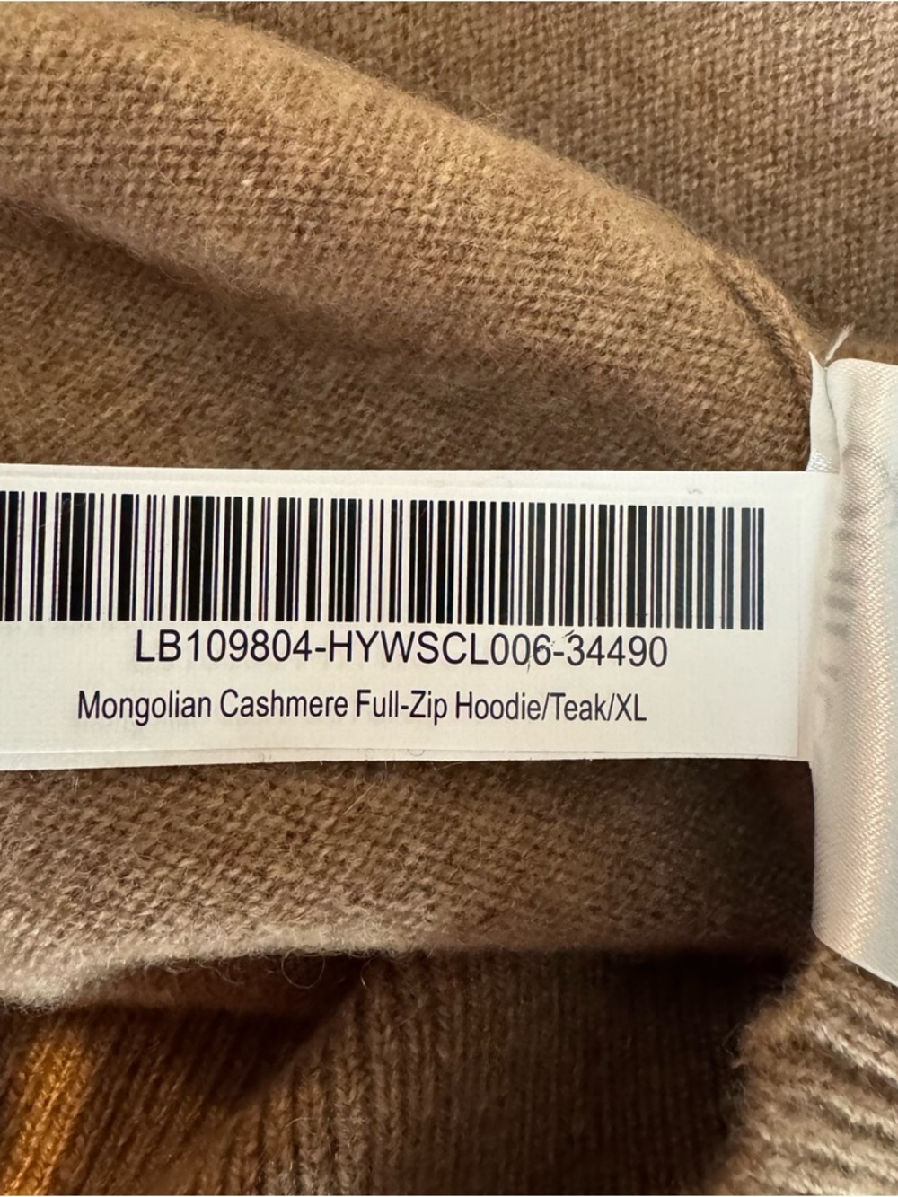 Quince Mongolian Cashmere Full-Zip Hoodie Teak - Picture 8 of 8